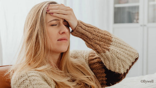 A woman struggling with chronic fatigue.